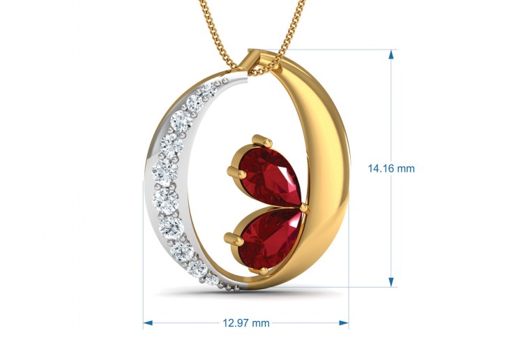 Chiti Ruby Diamond Pendant